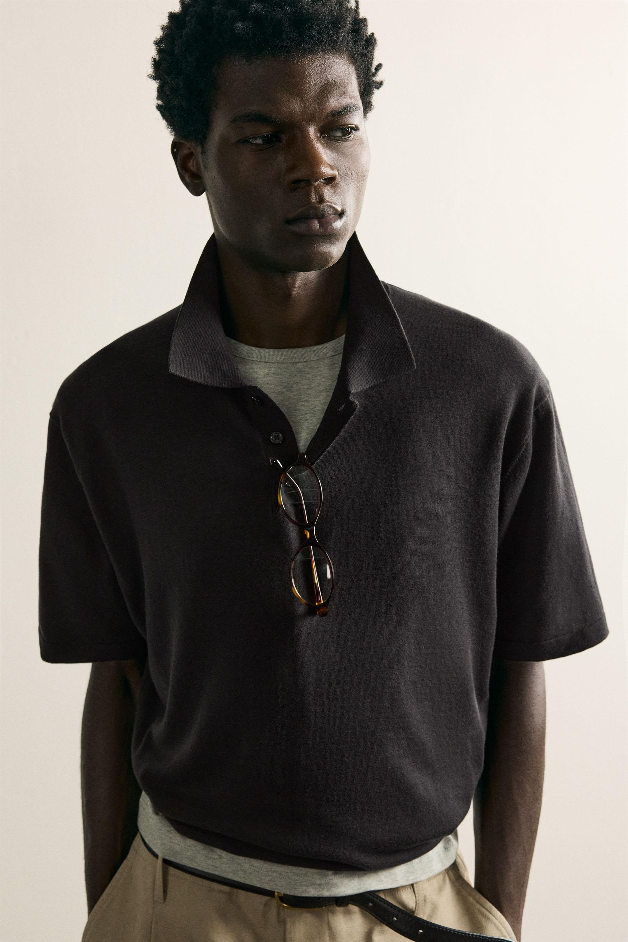 REGULAR FIT COTTON BLEND KNIT POLO